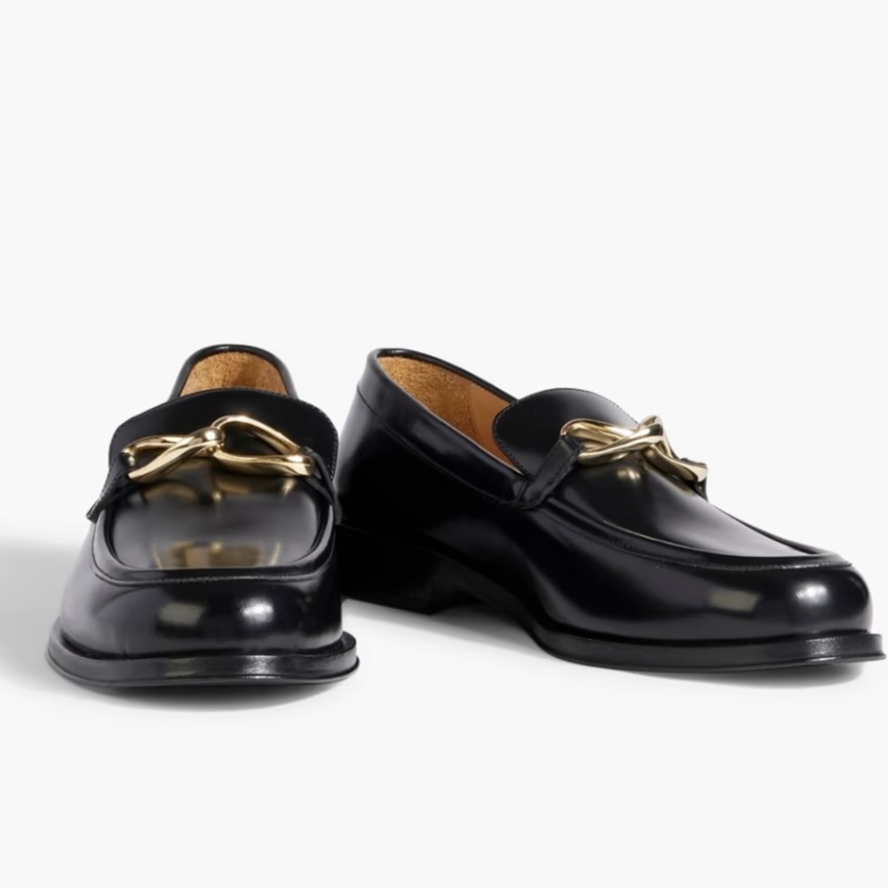 NWOB FRAME Le Ayanna embellished leather loafers, Black, EU 39, US 9